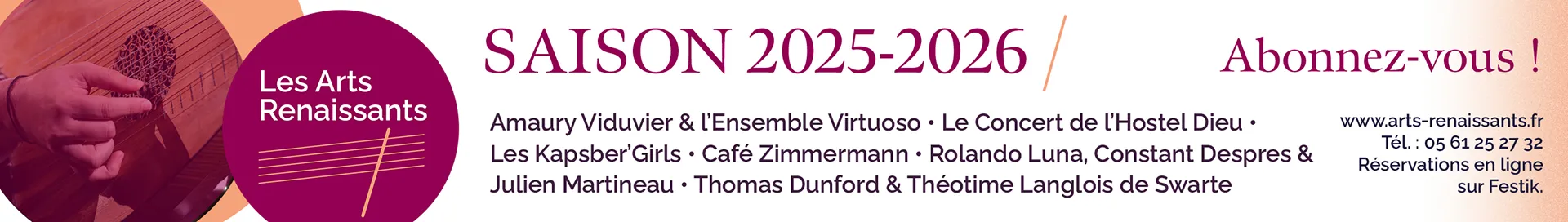 arts renaissants 2025-2026