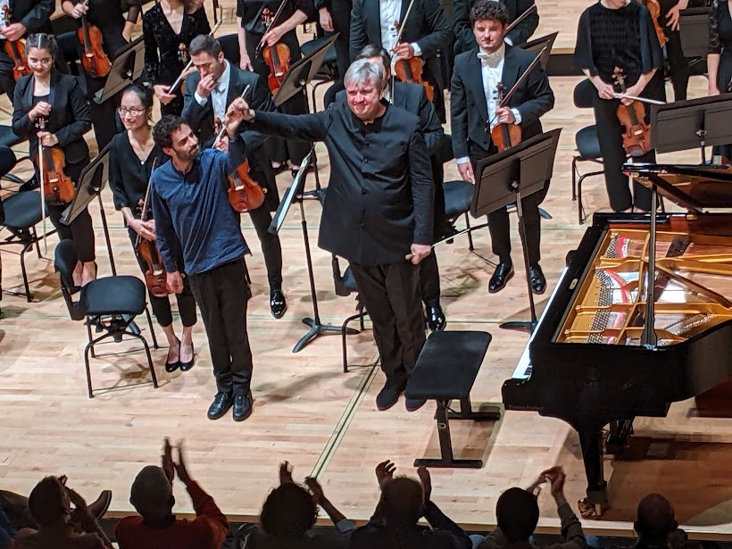 Adam Laloum et Franck Beermann au salut - Photo Classictoulouse
